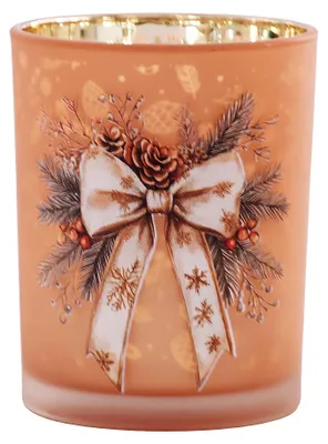 Zdjęcie produktu dla Clayre & Eef Pojemnik na podgrzewacze Ø 10x13 cm Brązowe szkło