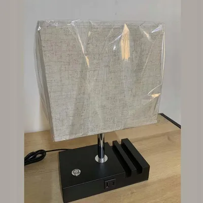 Produktbild von ILUMINIZE Tischlampe Beiger Rechteckiger Lampenschirm