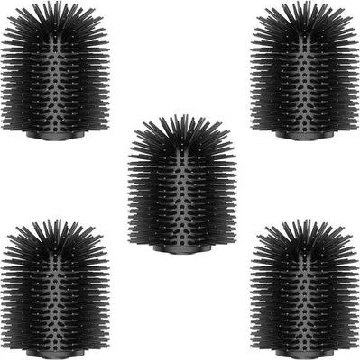 Immagine prodotto di Testina per scopa da bagno in silicone - setole sostituibili - 5 pezzi - 6,5 cm