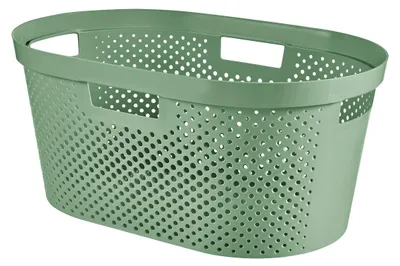 Produktbild von Curver Wäschekorb Infinity dots 40L recyceltes grünes Kunststoff