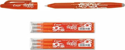 Produktbild von Pilot Frixion Ball orange + 6 Ersatzminen 0.7 orange