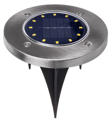 Solar-Grundspots mit Erdspieß, 12 SMD LEDs, 4000K, IP44, 1 Stück