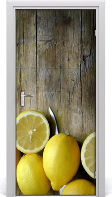 Produktbild von Tulup Türaufkleber 95x205 cm Dekorative Aufkleber Selbstklebend Wasserdichte Tapete Abnehmbar Schlafzimmer Wohnzimmer Wohnkultur - Zitrone
