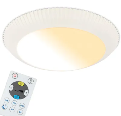 Produktbild von Briloner CCT LED Deckenlampe Rund Ø46x6 cm 18W 2800lm 2000K-4000K Warmweiß bis Neutralweiß Dimmbar Altweiß - Deckenleuchte Wohnzimmer Schlafzimmer Flur Küche