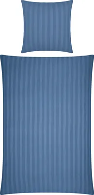 Produktbild von Erwin Müller Bettwäsche Fürth" blau 1x 135x200 cm + 1x 80x80 cm"