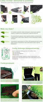 Obrázok produktu pre kompostér 380l COMPOGREEN BLACK (S411)