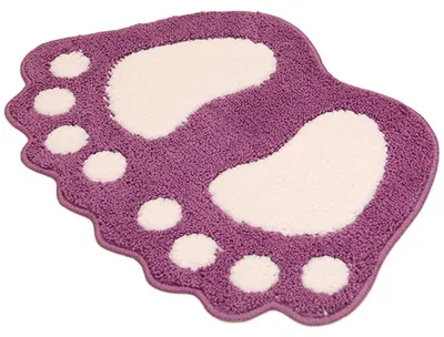 Imagen del producto de Omgoods - Alfombra antideslizante para baño, 40 x 60 cm, absorbente de agua y de secado rápido (morado)