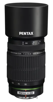 Produktbild von Pentax smc DA 55-300 mm / 4.0 - 5.8 ED, 85 - 450 mm, 1.4 m, 29 °, 58 mm, 440 g, Schwarz