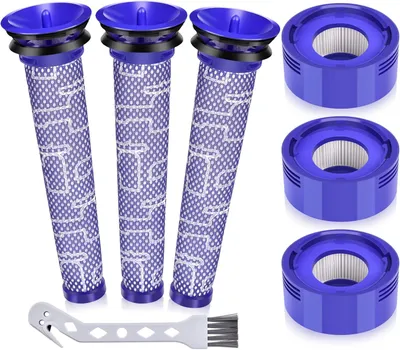 Produktbild von V8 Filter für Dyson 3 HEPA-Nachmotorfilter-Kit & 3 Vorfilter V8 V7 Ersatzfilter Set für Dyson V8 V7 Animal Absolute Staubsauger Ersatzteile Zubehor # DY-96566101, DY-96747801
