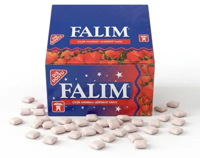 Produktbild von Falim Kaugummi mit Erdbeeraroma (100 Stück)
