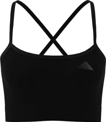 Productafbeelding van adidas dames sport-bh, "Workout Essentials Knit", lichte ondersteuning, zwart, maat L