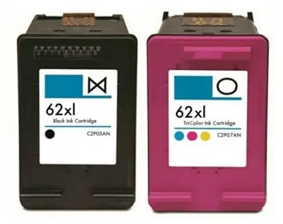 Image de Kit de cartouches d'encre compatibles avec HP 62 XL noir + HP 62 XL couleur pour Envy 5540, 5542, 5544, 5545, 5547, 5548, 640, 5642, 5643, 5644...