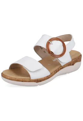 Produktbild von Remonte Riemchensandalen - Edelweiß Glattleder Größe: 44 Normal