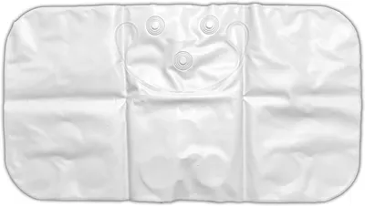 Immagine prodotto di Cuscino gonfiabile per il bagno e per il collo, con ventose, dimensioni 47 x 24,7 cm, con supporto per la testa, confezione da 4 pezzi