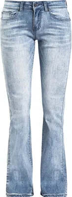 Produktbild von Black Premium by EMP Damen hellblaue Jeans mit Waschung und Schlag W28L30