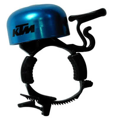 Immagine prodotto di Campanello per bicicletta KTM, in metallo, colore blu, diametro 32 mm, adatto a manubri con diametro da 19,2 a 25,4 mm