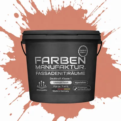 Produktbild von Farben Manufaktur Silikonharz-Fassadenfarbe – Beigerot RAL 3012 – 5 L