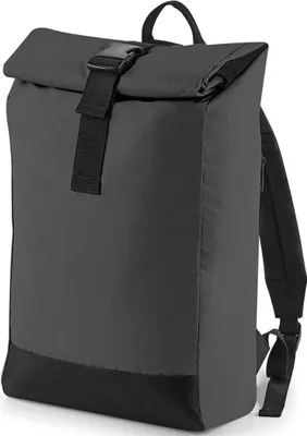 Produktbild von BagBase BG138 | Reflective Roll-Top Backpack 26 x 43 x 13 cm - Farbe: Black Reflective - Größe: 26 x 43 x 13 cm