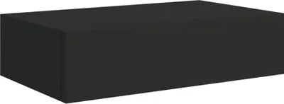 Zdjęcie produktu dla Półka ścienna z szufladą, czarna, 40 x 23,5 x 10 cm, MDF