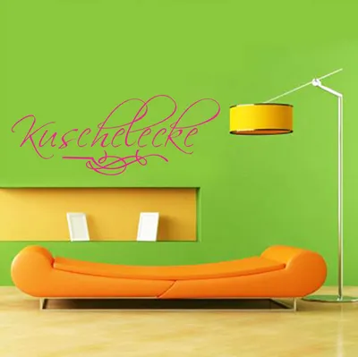Produktbild von Wandtattoo - Wandaufkleber - Wandtattoo "Kuschelecke" - 120cm x 46cm pink - Dekoration Küche Wohnzimmer Wand