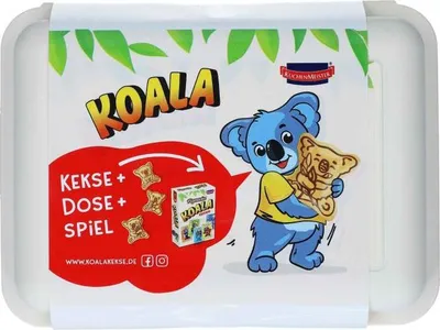 Produktbild von KuchenMeister Koala Snack-Dose + Kakao Kekse & Kartenspiel
