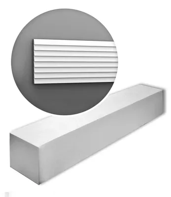 Immagine prodotto di Orac Decor WX204-box MODERN RIPPLE1 cartone con 9 strisce decorative Pannello 3d da parete reversibile solo un lato è primerizzato stile moderno colore bianco | 18 m