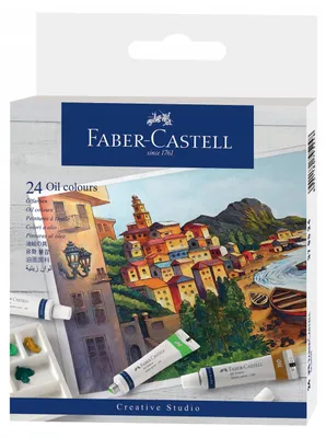 Zdjęcie produktu dla Faber-Castell Creative Studio - Farby Olejne 24 Kolory, 9Ml - Zestaw Dla Początkujących