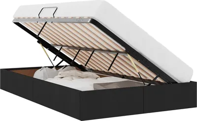 Immagine prodotto di vidaXL Struttura letto con contenitore, colore nero, 120 x 200 cm, rivestita in tessuto
