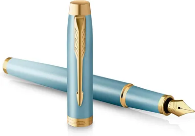 Productafbeelding van Parker IM Writing Rituals vulpen - Turquoise afwerking met kleurverloop - Gouden detail - Fijne punt - Blauwe inkt