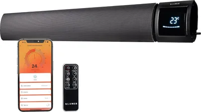 Produktbild von KLAMER Infrarotheizung 2600 W – WLAN Heizstrahler mit App- & Timer, Decken- & Wandmontage, Fenster-offen-Erkennung, Überhitzungsschutz, leise Strahlungswärme für Terrasse, Wintergarten & Innenräume