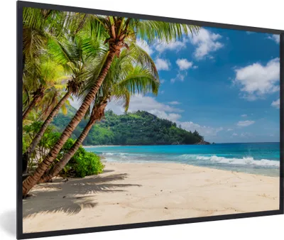 Produktbild von MuchoWow® MuchoWow® Gerahmtes Poster Strand - Meer - Insel - Urlaub 90x60 cm - Poster mit zchwarzem Bilderrahmen - Fotorahmen - Foto-Plakat
