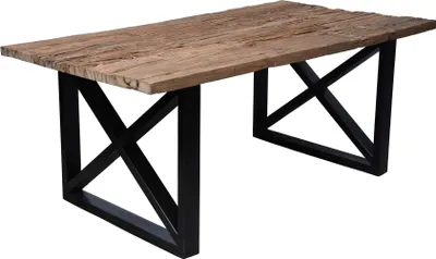 Produktbild von WOLF-Möbel Esstisch SLEEPER aus massivem recyceltem Altholz, 180x100x75 cm