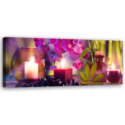 Produktbild von Leinwandbild Zen-Spa-Orchidee 120x40 Feeby Violett bild für die wand bereit zum aufhängen