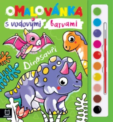 Obrázek produktu pro Omalovánky s vodovými barvami Dinosauři
