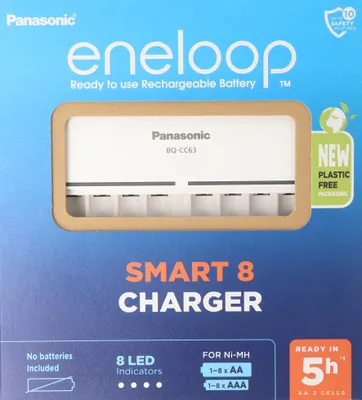 Produktbild von Panasonic Ladegerät für 8 AA/AAA Akkus BQ-CC63