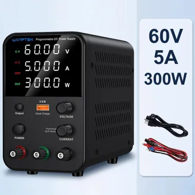 Produktbild von DC Labornetzgerät - WPS605H 60V 5A - Programmierbares Labornetzteil - Einstellbare Spannung/Strom - USB-Schnellladung - 200–300W Schaltnetzteil