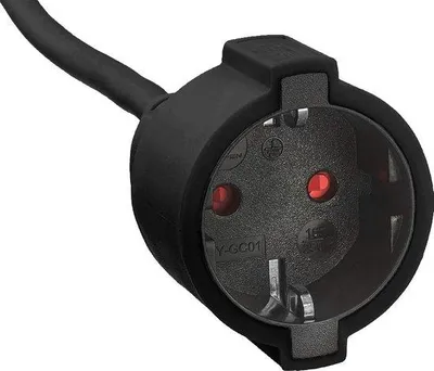Productafbeelding van Verlengsnoer met Aardcontact, 2 meter Kabel, Binnengebruik, Aanraakbescherming, IP20