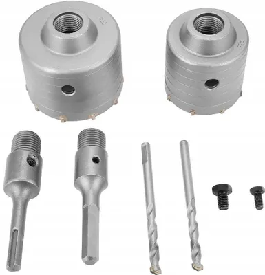 Produktbild von ELMAX | Steckdosenbohrer beton, 65/80mm, Adapter Bohrkrone Steckdose für Mauerwerk und Beton, Unterputzdosenbohrer