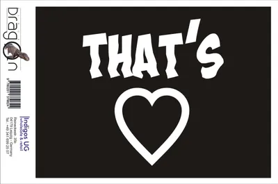 Produktbild von Aufkleber / Autoaufkleber - JDM / Die cut / Auto / OEM - That's love - 210x200mm pink - Heckscheibe / Heckscheibenaufkleber