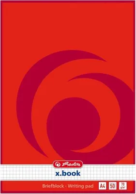 Produktbild von Herlitz Briefblock x.book A4 ungelocht kariert 50 Blatt