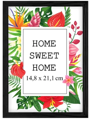 Obrázek produktu pro Rám na fotky MG Design Schwarz, formát A5 (14,8 x 21,1 cm) – vyrobený z pravého dřeva s akrylovým sklem, vhodný k zavěšení i k postavení, pro fotografie, plakáty a puzzle