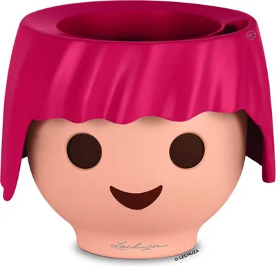 Produktbild von LECHUZA-Pflanzgefäß OJO ruby pink | Pflanzgefäß für Kinder mit Bewässerungssystem | im PLAYMOBIL-Design | Ø 21 x 15,8 cm | 19041