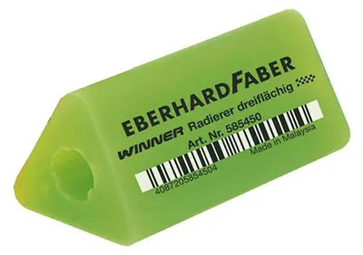 Produktbild von EBERHARD FABER Kautschuk-Radierer rot/blau, Radierer Schule Neon/sortiert