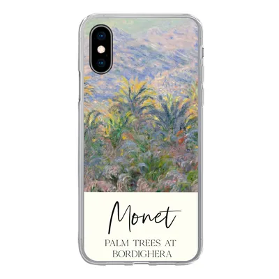 Produktbild von MuchoWow® Handyhülle Schutzhülle Hülle für iPhone X Monet - Kunst - Palmen in Bordighera Silikon Softcase Handy Hülle - Handyhülle
