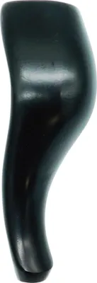 Produktbild von 1x Möbelbein Eiche 22 cm schwarz lackiert – Louis XV Stil – gedrechselt – für Sessel, Sofa, Kommode – DIY geeignet