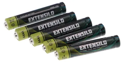 Produktbild von EXTENSILO 5x AAAA Rundzellenbatterien ###ERRORS###Invalid REF tag: aspect 'Titel-Kompas/OTB-ohneEndgerät'###ENDERRORS### - Primärbatterien (550 mAh, 1,5 V, Alkali-Mangan)
