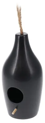 Produktbild von Keramisches Vogelhaus Modern, schwarz