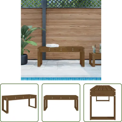 Image de The Living Store Banc de jardin brun miel 110x38x45 cm pin massif