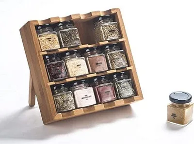 Produktbild von Famanu Gewürzregal 12 Gläser - Holz