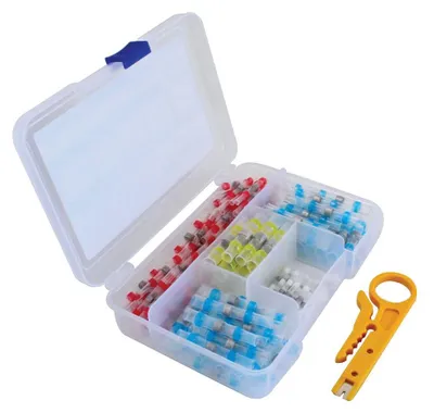 Immagine prodotto di Set di tubi termoretraibili, per cavi di isolamento, kit di tubi termorestringenti, assortimento di manicotti per avvolgimento di cavi isolanti elettrici, capicorda stagnati 151 pezzi